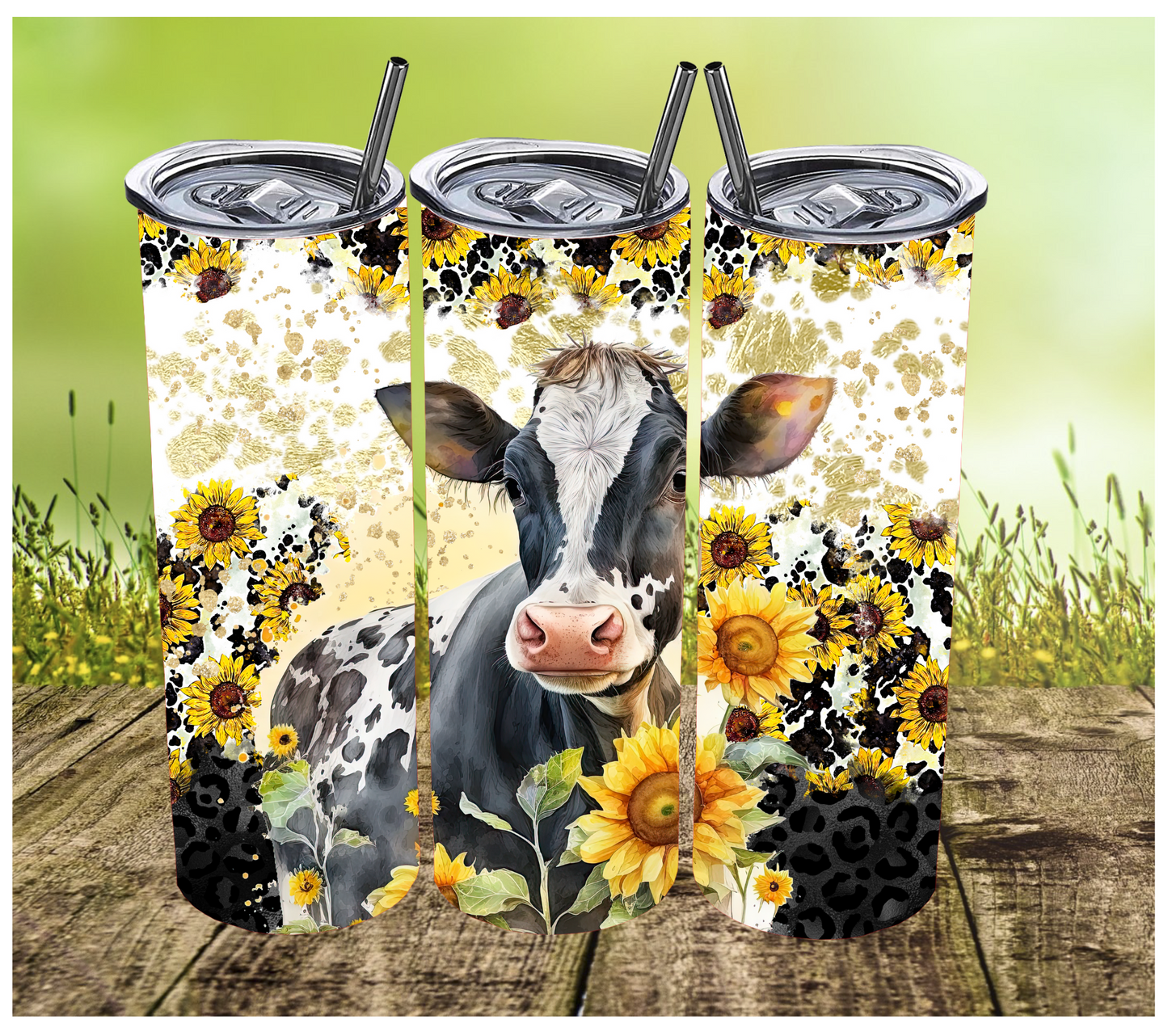 Cow Leopard Sunflowers