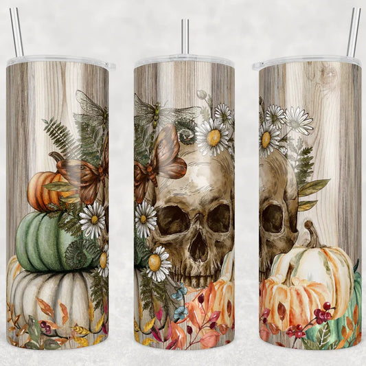 Skull Floral Pumpkins