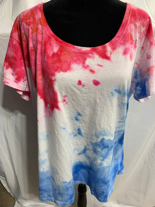 Tye Dye (Red, White & Blue Color Block)