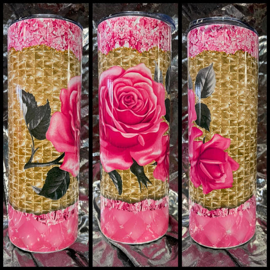 Kingslyes Collection Rose Stripes Glitter & Rose Design 8