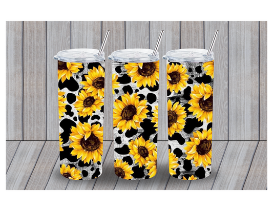 Sunflowers Cowhide